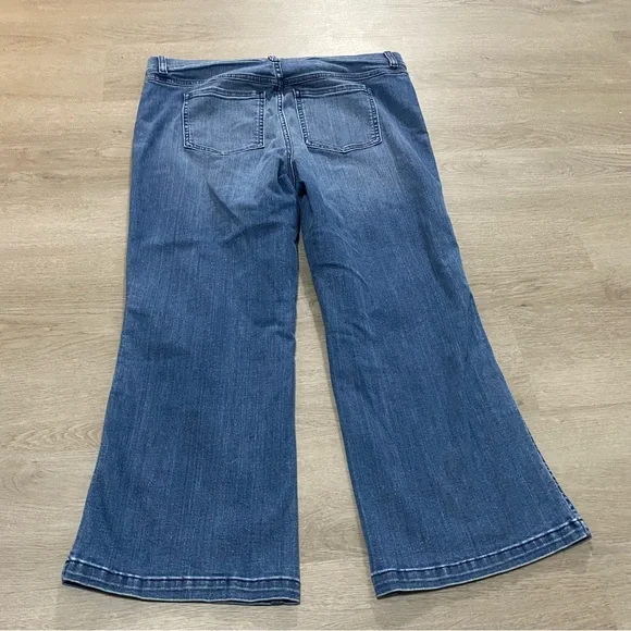 Spanx pull on stretch cropped kick flare jeans XL Petite - Picture 2 of 8